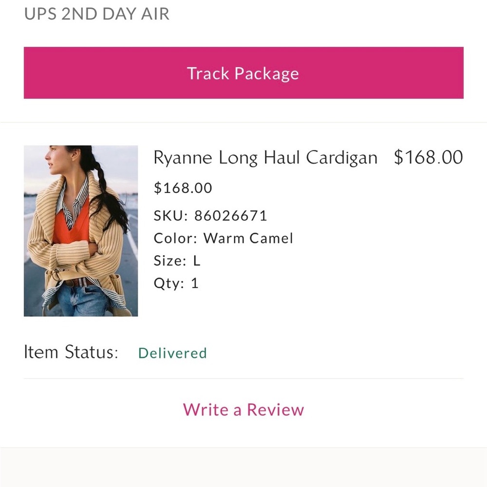 Free People Tan Ribbed Cardigan - Picture 4 of 4